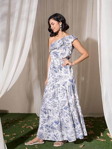 Image of barcino Women's One Shoulder Maxi Dress