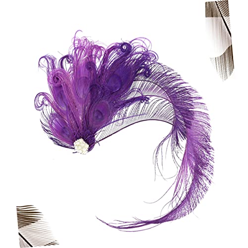 Épingle à cheveux de plumes violettes DOITOOL pour coiffure mariage