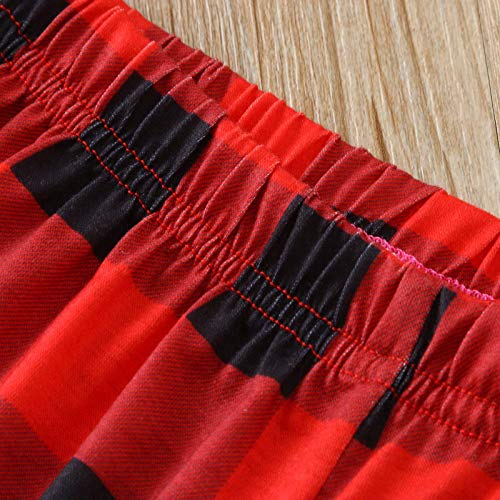 Kerst pyjama set voor familie - 2 stuks kerst nachtkleding set Kerstman rendieren print katoenen shirt met lange mouwen… - Image 5