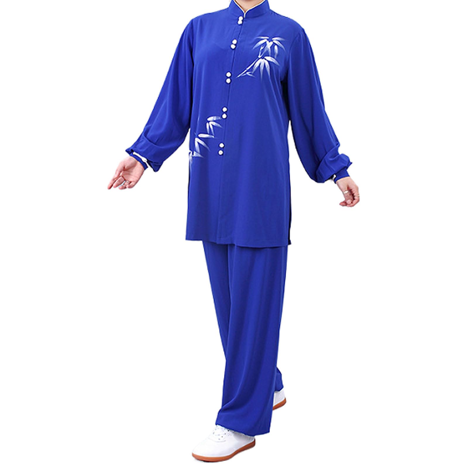 Kung Fu Tai Chi Uniform,Chinese Martial Arts Tang Suit,Qi Gong Training Clothing,Hanfu Martial Arts Clothes,Men Wing Chun Clothes,Long Sleeve,Breathable,for Stage Performances