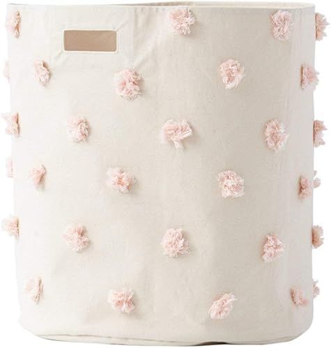 PEHR Cesto con pompones, color rubor