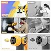 Velway Pistola a Spruzzo, 600W HVLP Spruzzatore Elettrico con Serbatoio da 1200ML, 5 Ugelli & 3 Modelli - Ideale per Pareti, Mobili, Recinzioni, Interni ed Esterni Casa, Soffitti