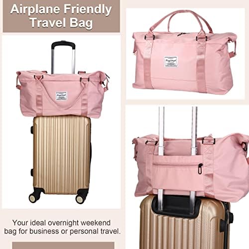 2 Pack Travel Bags for Women, Weekender Bags for Women, Cute Travel Duffel Bag Travel Workout Duffel Bag Waterproof Sports Tote Shoulder Overnight Bag (Pink, Light Green) 4 2 Pack Travel Bags for Women, Weekender Bags for Women, Cute Travel Duffel Bag Travel Workout Duffel Bag Waterproof Sports Tote Shoulder Overnight Bag (Pink, Light Green)