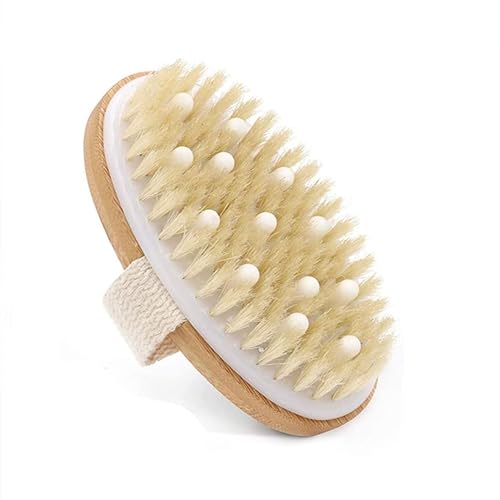 ZHome Massaggiatore naturale spazzola per doccia pulizia profonda/esfoliante pelle secca-drenaggio linfatico/trattamento cellulite-esfoliazione massaggio scrub spazzola per bagno/spa buon servizio