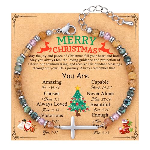 Christmas Stocking Stuffers for Women 2026, Christian Cross Bracelet