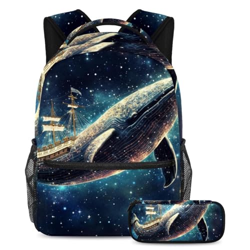 Lot de 2 cartables grande capacité galaxie pour étudiant et voyage