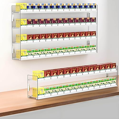 Portasigarette da parete – Espositore galleggiante automatico commerciale per negozi al dettaglio, organizer durevole per un facile accesso, soluzione elegante per punti vendita