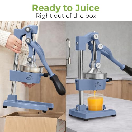 Image of Zulay Kitchen Cast Iron Juicer - Heavy Duty Manual Juicer with Detachable Strainers for Easy Cleaning, Orange Juice Press for Citrus Fruits, Perfect for Bartenders, Juice Lovers & Health Enthusiasts