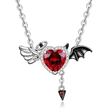 Half Angel Half Devil Necklace Angel and Devil Necklace Bat Pendant