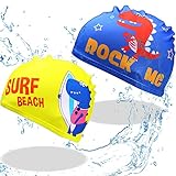 ☼Bonito Regalo: El gorro de natación de dibujos animados será una opción de regalo ideal para los niños que aman nadar o simplemente comienzan a aprender a nadar, adecuado tanto para niños como para niñas con los patrones divertidos y encantadores, lo suficientemente llamativos como para que se destaquen incluso en la piscina más concurrida.