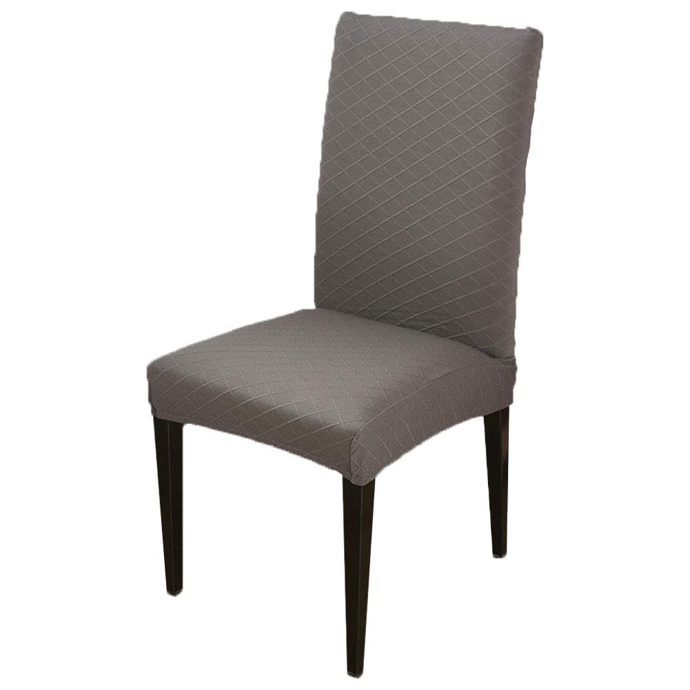 Housses de chaise de salle à manger gris foncé extensibles | Lot de 6