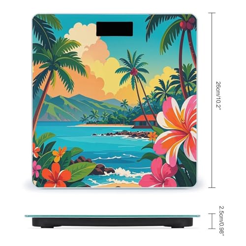 Báscula Digital de Baño Hello Hawaii con Plataforma Amplia miniatura 2