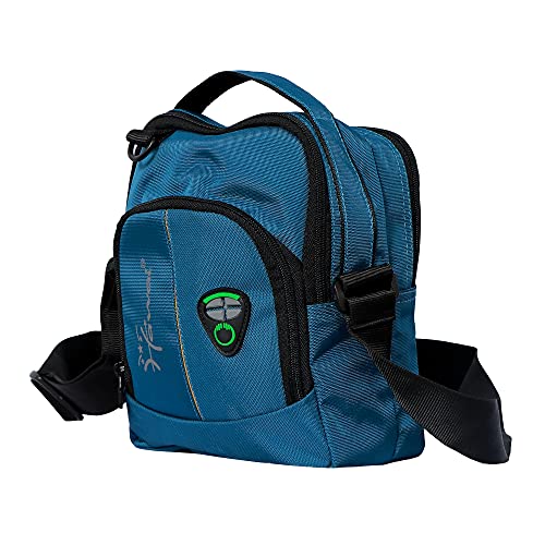 Image of Hawai PVC Coated Water Resistant Polyester Nylon Casual Sling Messenger Side Bag for Office College Outdoor Travel Daytrip-PUBWC1 for Men Women