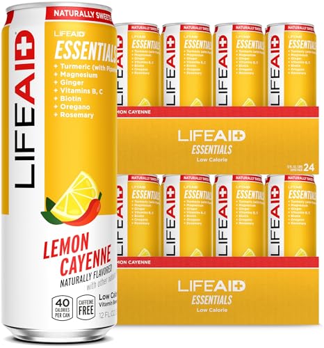 Image of LIFEAID Vitality Blend, Daily Vitamins, Healthy Soda Replacement, 100% Clean, Vegan, GF cans, 12 Fl Oz (Pack of 24)