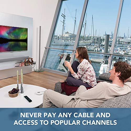 Antop Big Boy Hdtv Flat Panel Amplified Antenna For Outdoor/Indoor,80 Mile Multi-Directional With Amplifier Signal Booster, 1080P 4K-Extremely High Reception With 40Ft Coaxial Cable #TOP5