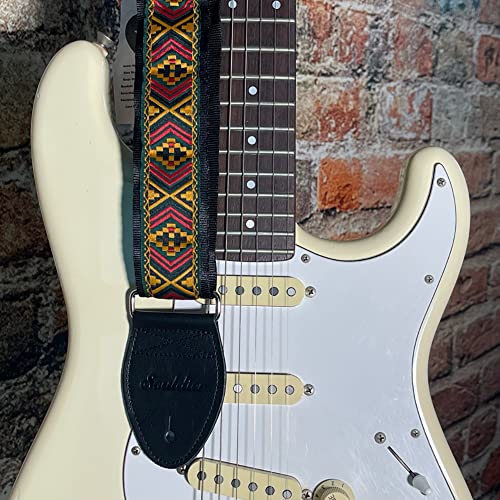 Souldier Gs0987Bk04Bk - Handmade Seatbelt Guitar Strap For Bass, Electric Or Acoustic Guitar, 2 Inches Wide And Adjustable Length From 30" To 63" Made In The Usa, Marley #TOP5
