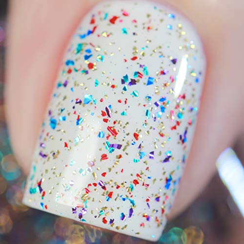 Image of ILNP Confetti - Multi-Colored Metallic Flake Topper Nail Polish, Chip Resistant, 7-Free, Non-Toxic, Vegan, Cruelty Free, 12ml