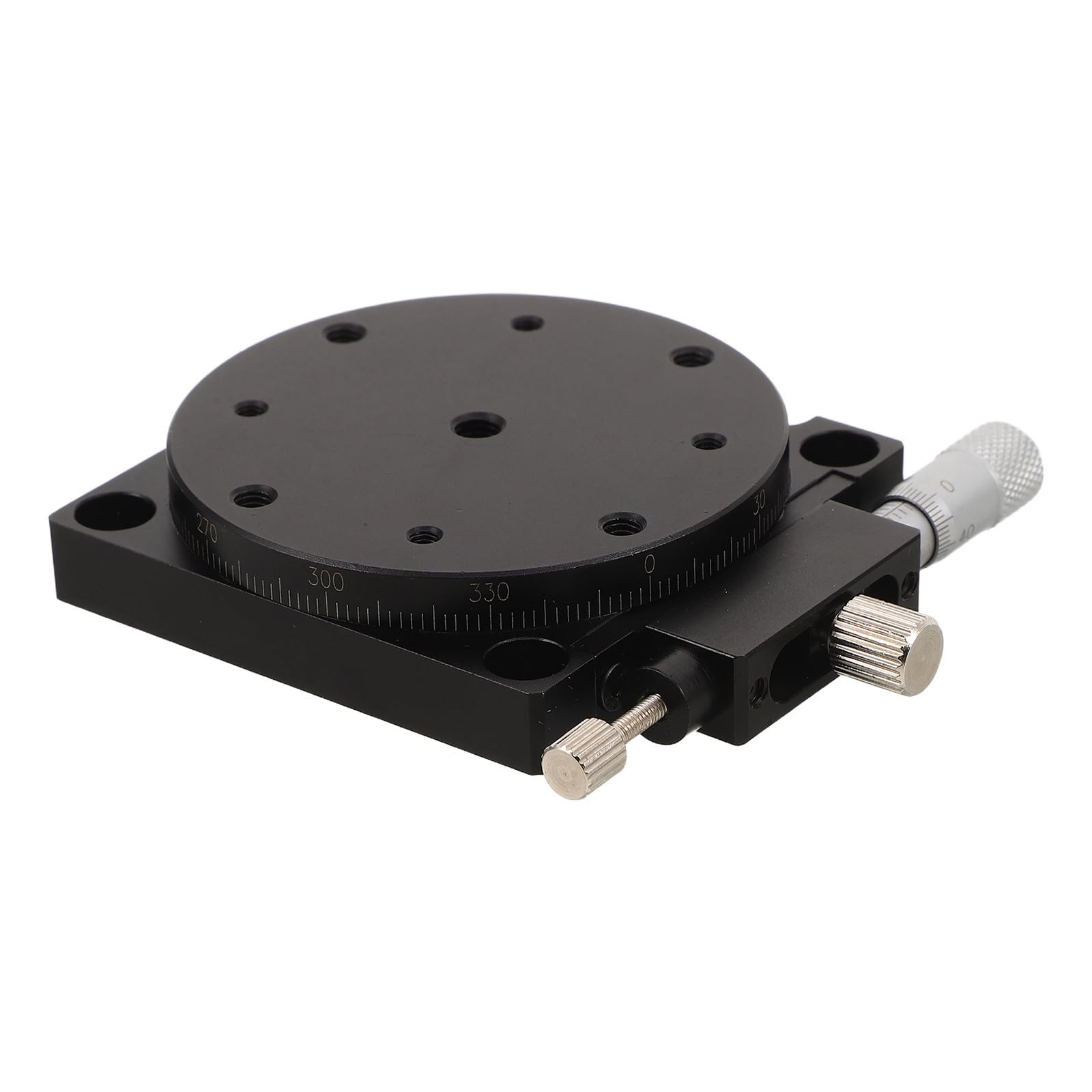 Platine Rotative Manuelle 60mm en Aluminium pour Optique de Précision