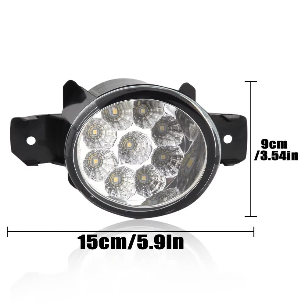 Conjunto Faros Antiniebla Para Clio 2001-2013 Luces Antiniebla Faros Delanteros Accesorios Kit De Carrocería Coche(LED Fog B)