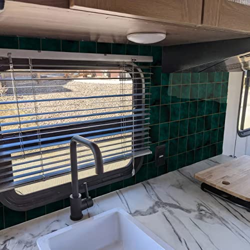 Image of WallDesign Vinyl Bottle Green Tile Self Adhesive Sticker - 38.4 X 19.2 Inch Durable Surface Decoration Film For Kitchen, Cabinet, Table, Furniture, Wall, Bathroom, Door, Refurbishment