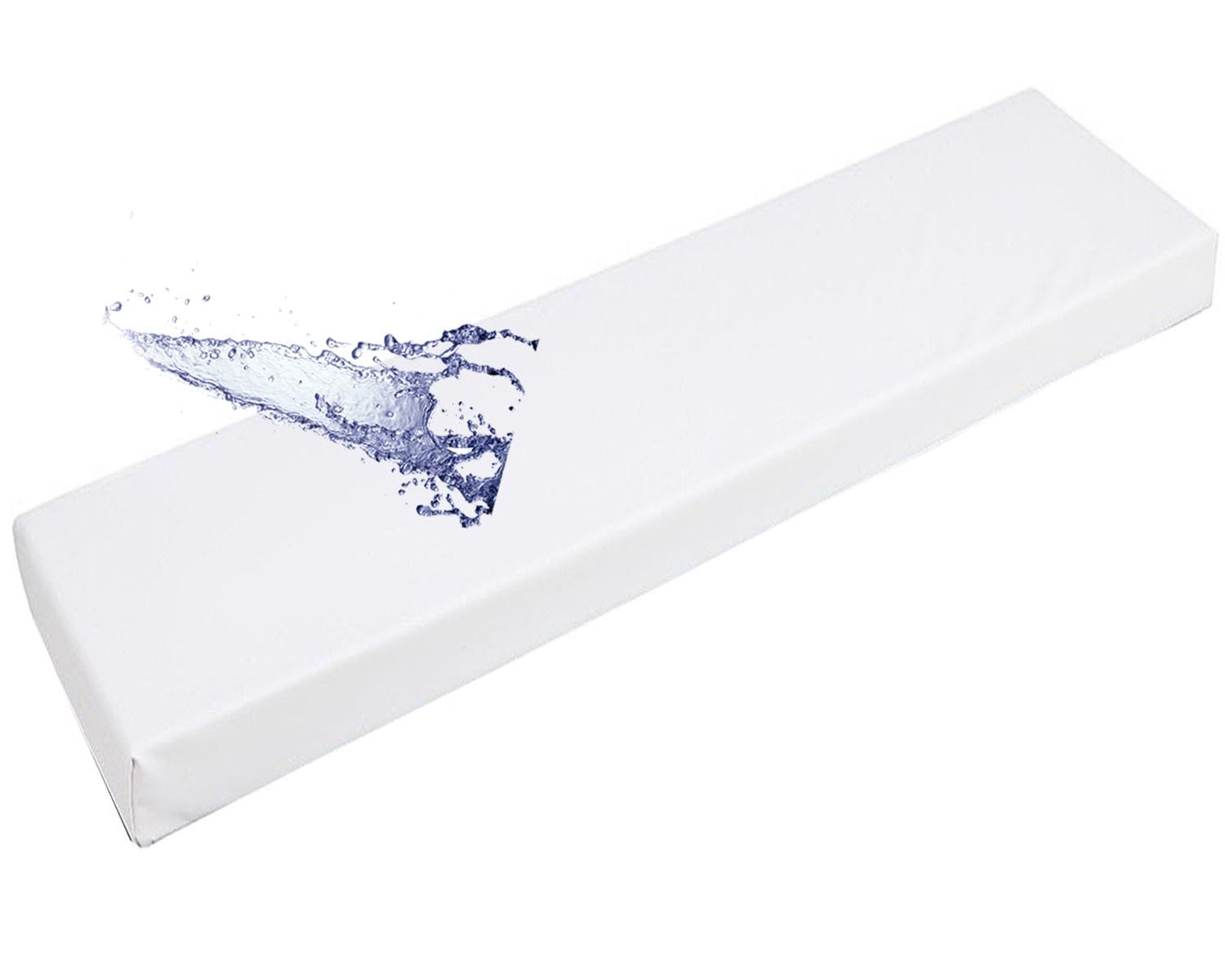 ZEaink Waterproof Bench Cushion, Bench Seat Cushion for Outdoor Indoor Furniture, 48/36/60/40 Inch,High-Density Bench Pa,for Piano Benc,Patio,Garden,Bench Cushion(White,35x35x5cm)