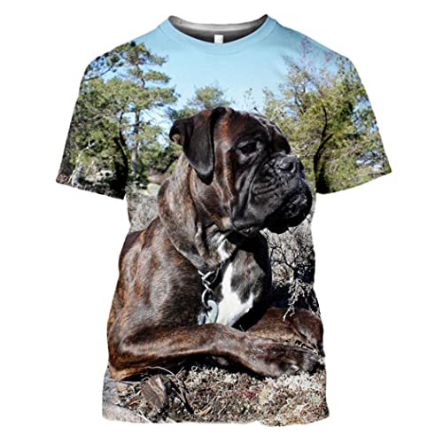 T-shirt imprimé 3D homme et femme col rond manches courtes en grande taille L