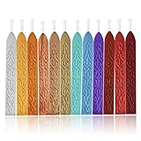 ➢【12 Vintage-Farben】Wir bieten Ihnen zwölf Siegelwachse in den, um Ihren unterschiedlichen dekorativen Anforderungen gerecht zu werden und wunderschöne Stempel mit mehr Farbkombinationen zu erstellen.
