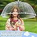 Kacctyen 4 Pcs Kids Clear Windproof Bubble Umbrella Auto Open Rainproof Transparent Umbrella for Children Boys Girls Outing (White Border)