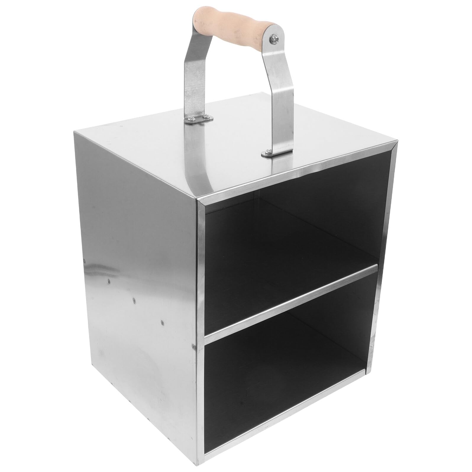 Caja de Carbón para Barbacoa Cubo Organizador de Transportador de Carbón para Exteriores para Picnics y Fiestas de Parrilla