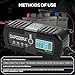 Car Battery Charger, 12V 6A Smart Battery Trickle Charger Automotive 12V Battery Maintainer Desulfator with Temperature Compensation for Car Motorcycle Mower Marine Lead Acid Batteries