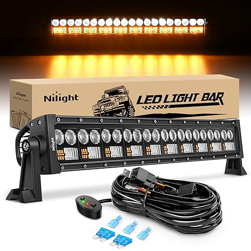 Image of Nilight LED Light Bar 7D 22 inch 150W Spot Flood Combo Beam Amber White