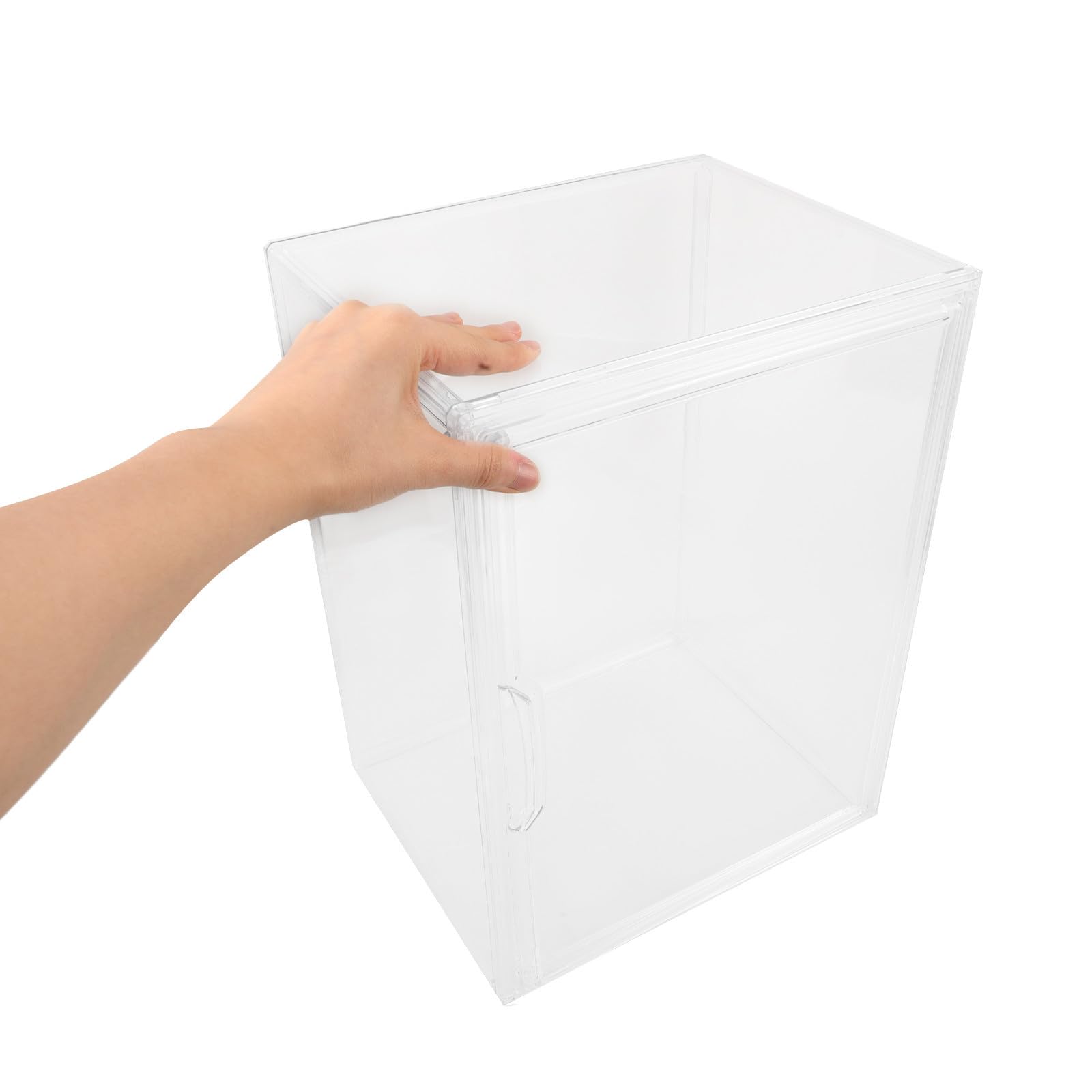 FRCOLOR Caja de Almacenamiento Reutilizable y Móvil de Pet Vitrina Transparente Adecuado para Exhibir y Proteger para Guantes de Boxeo Figuras de Acción y Manualidades