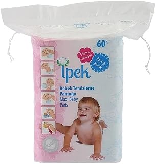 Baby Large Cotton Pads Dry Diaper Care - Nursing Pads 120 Count in 2 Bags - 120 Count, White (Maxi-120)
