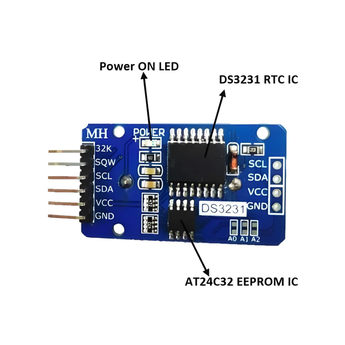 Robocraze DS3231 RTC Module | AT24C32 Real Time Clock Memory Board — Amazon image 4