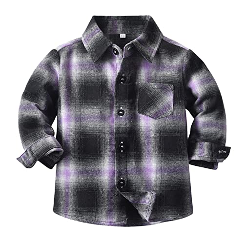 Toddler Boys Long Sleeve Flannel Plaid Shirt Baby Pocketed Button Down Shirts Coats Shacket Cardigan Top Jackets2