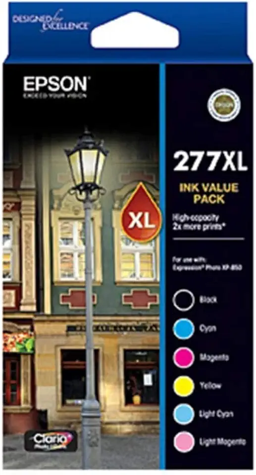 Epson EPC13T278892 277XL Six Colour Ink Cartridge Value Pack for XP-850