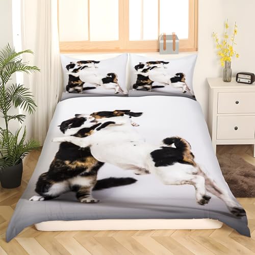 Housse de couette chien et lutte pour chambre d'enfant dynamique avec 2 taies - 3