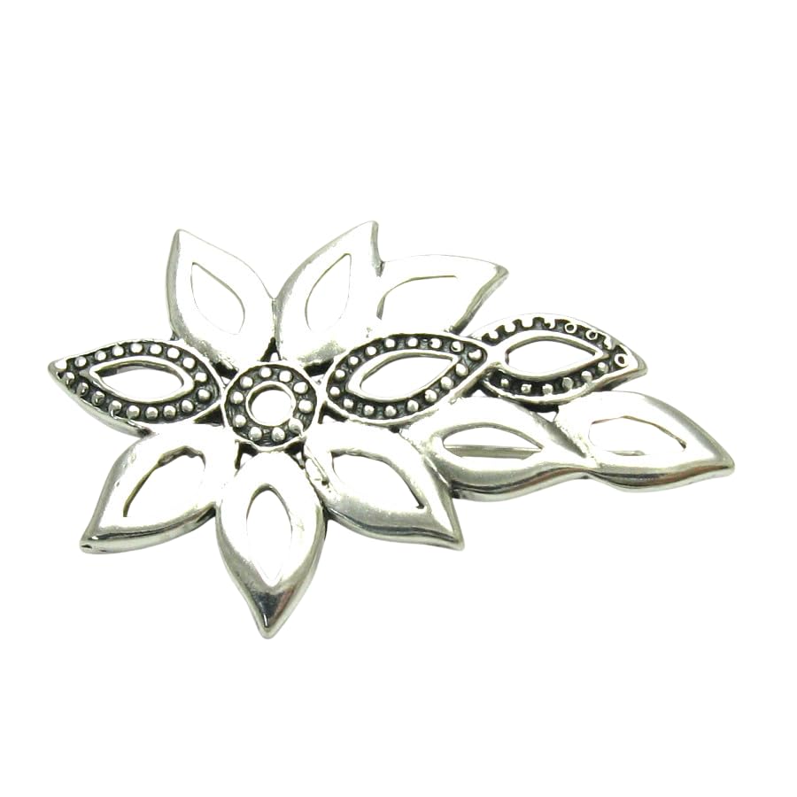 Sterling Silber Brosche Blume massiv 925 Empress