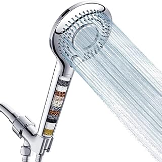 Handheld Shower Head with Filter, FEELSO High Pressure 3 Spray Mode Showerhead with 60