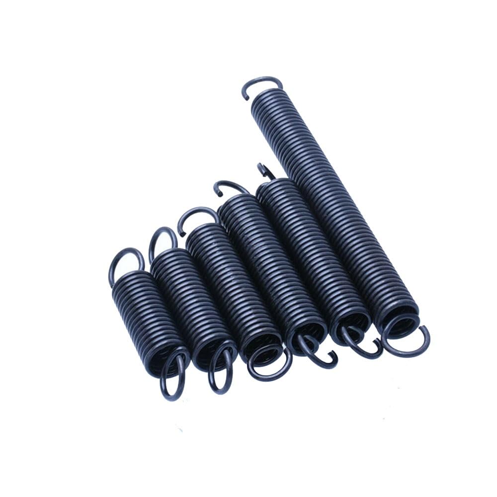 LOEASE 5pcs Open Hook Pullback Spring Tension Spring Coil Extension Spring Draught Spring Wire Diameter 1.5mm Outer Diameter 10mm Length 30-100mm (Size : 60mm, Color : 10MM_1.5MM)
