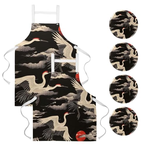 Tablier de cuisine anti-tache lot de 2 pour eviter les salissures