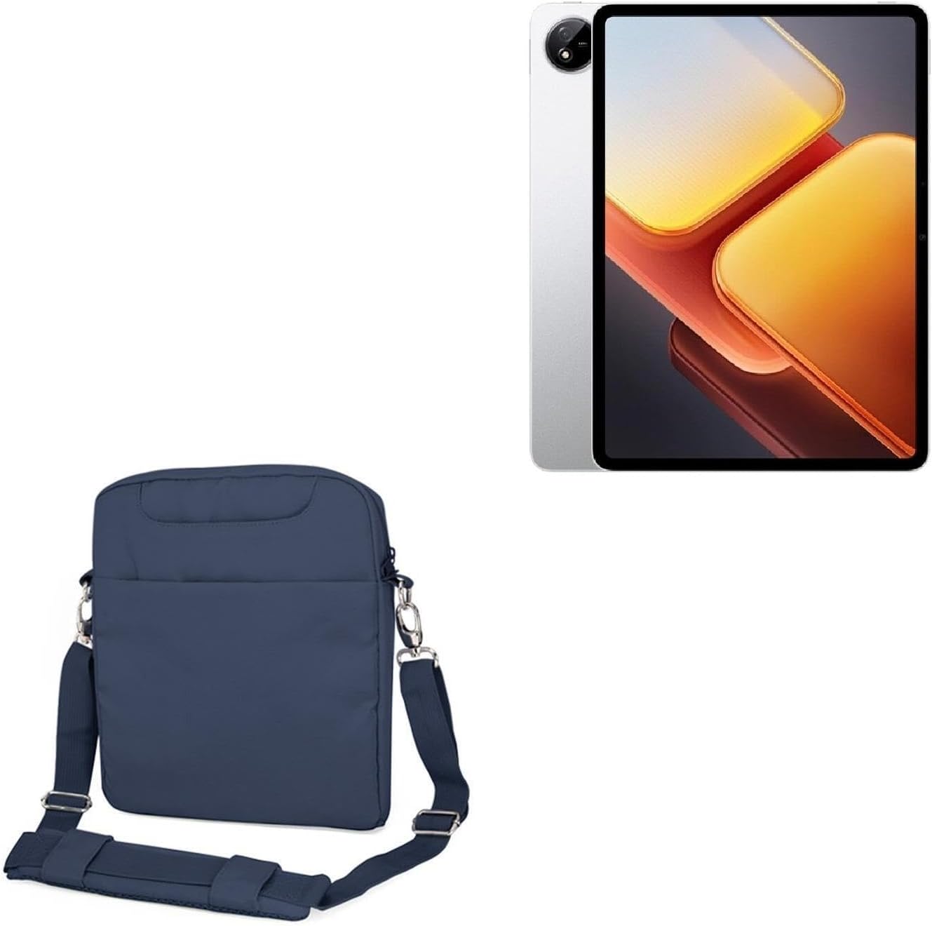 BoxWave Case Compatible with vivo iQOO Pad2 - Encompass Urban Bag, Over Shoulder Messenger Straps Handle Bag Pockets - Navy