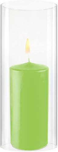 Miniatura 8 de CYS EXCEL D-4 pulgadas H-9.5 pulgadas de cristal abierto portavelas huracán funda cilíndrica sin fondo transparente cubierta de tubo para chimenea 1