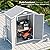 6x3 Shed Resin Outdoor Storage with Floor Included, Waterproof Lockable Small Plastic Garden Tool Sheds