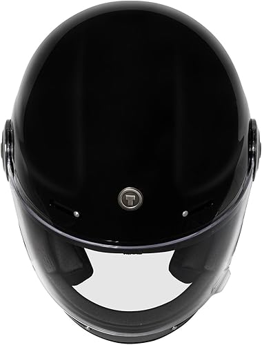 Miniatura 7 de TORC - Casco de motocicleta de cara completa de fibra de vidrio T1, aprobado por DOT y ECE, estilo retro