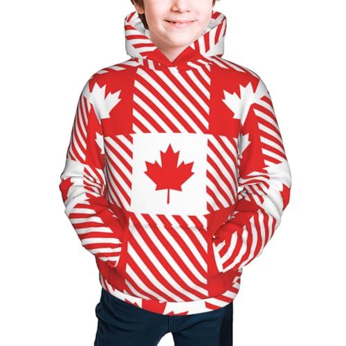Maple Leaves1 Kid Hoodies Boys Sweatshirts Girls Pullover with Pocket3