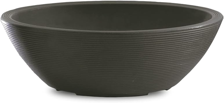 Crescent Garden Delano Oval Planter Bowl, Succulent Garden, Unique Indoor/Outdoor Double-Walled Plant Bowl with Plug- Oval Shape - 24" L x 17" W x 8" H Old Bronze