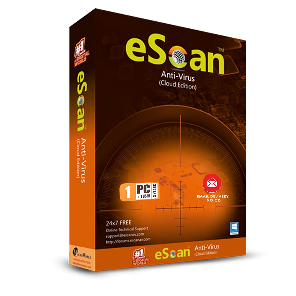 eScan 1 User 3 Year Antivirus with Cloud Security (Email Delivery - No CD) (B08CNPBS6G) Amazon Price History, Amazon Price Tracker