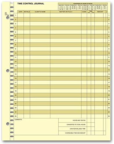 Attorney Time Control Journals