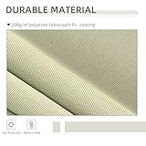 Outsunny 3m x 2.5m Garden Patio Manual Awning Canopy Sun Shade Shelter with Winding Handle Retractable Cream White - Image 3